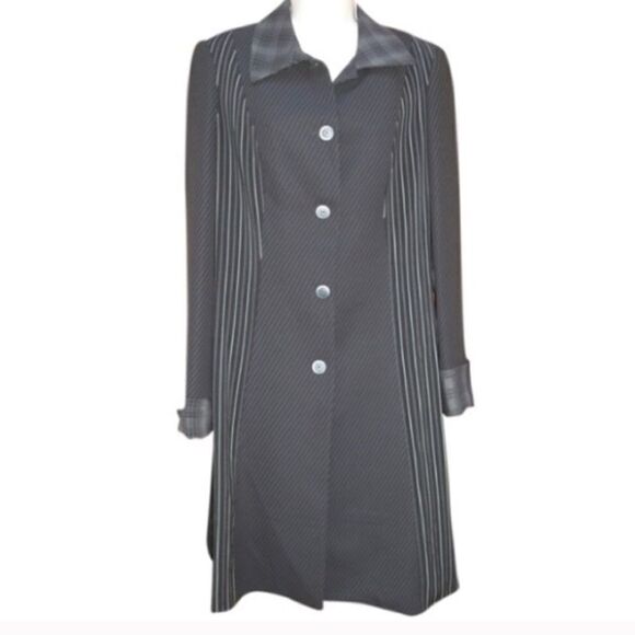 NWOT Alberto Makali  Black Long Dress Coat - Picture 1 of 8